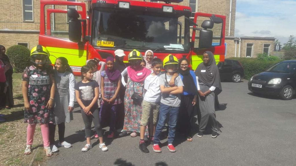 children's with fire fighter car