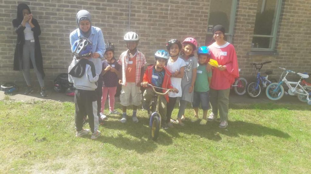 children's with bicycle